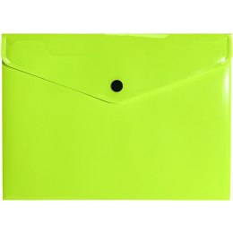 Teczka kopertowa na dokumenty A5 na zatrzask PP neonowy żółty TK-NEON-A5-02 BIURFOL