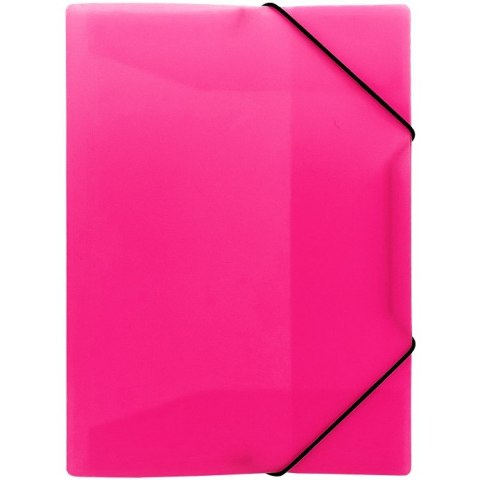 Teczka z gumką na dokumenty A4 PP neonowy różowy TG-NEON-A4-01 BIURFOL Teczka z gumką na dokumenty A4 PP neonowy różowy TG-NEON-A4-01 BIURFOL