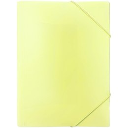 Teczka z gumką na dokumenty A4 PP pastelowy żółty TGP-A4-03 BIURFOL
