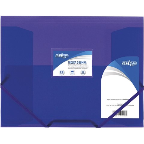 Teczka z gumką PP A4 fioletowa SF027 STRIGO Teczka z gumką PP A4 fioletowa SF027 STRIGO