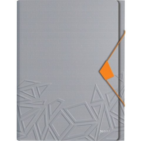 Teczka z przegródkami Leitz Urban Chic, PP, A4, mieści 250 kartek, szara 39970088