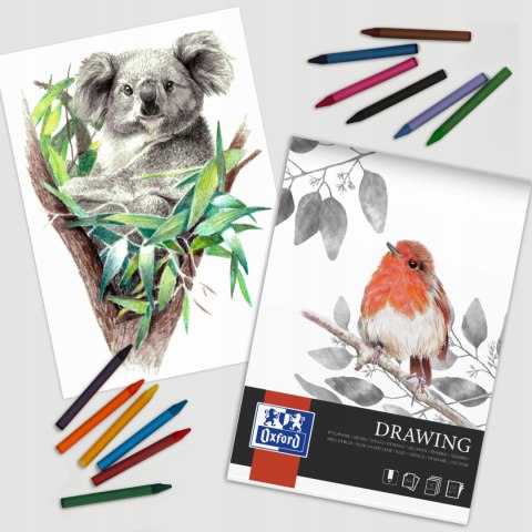 Blok rysunkowy A3 szkicownik 25 kartek 200g klejony 400166122 OXFORD Blok rysunkowy A3 szkicownik 25 kartek 200g klejony 400166122 OXFORD