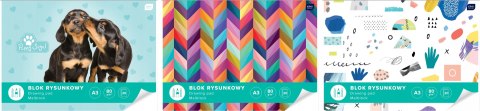 Blok rysunkowy A3 20k biały INTERDRUK Blok rysunkowy A3 20k biały INTERDRUK