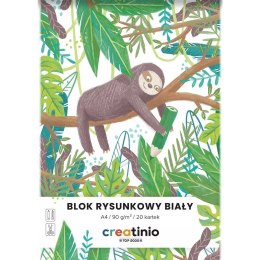 Blok rysunkowy szkolny A4 biały 20 kartek 90g 400176663 TOP 2000