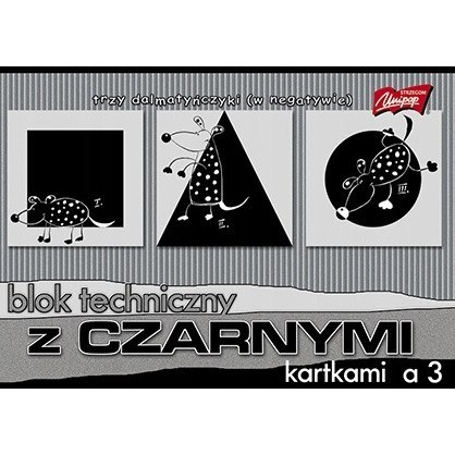 Blok techniczny szkolny A3 czarne kartki 10 kartek 180g UNIPAP Blok techniczny szkolny A3 czarne kartki 10 kartek 180g UNIPAP