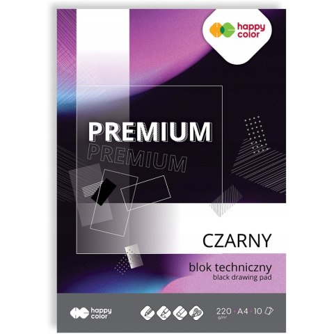 Blok techniczny A4 10k 220g czarny PREMIUM HA 3722 2030-9 HAPPY COLOR Blok techniczny A4 10k 220g czarny PREMIUM HA 3722 2030-9 HAPPY COLOR