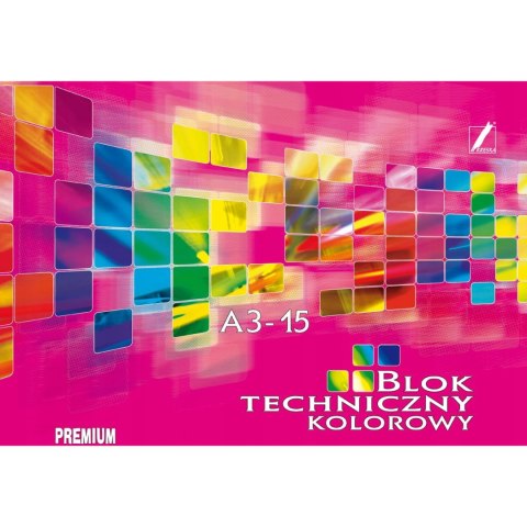 Blok techniczny kolorowy A3 15k PREMIUM KRESKA Blok techniczny kolorowy A3 15k PREMIUM KRESKA