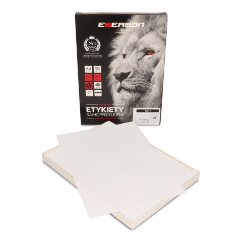Etykiety A4 białe (100ark) 74mm*17mm EMERSON Etykiety A4 białe (100ark) 74mm*17mm EMERSON