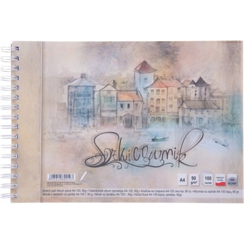 Szkicownik artystyczny A4 100k 90g na spirali KRESKA Szkicownik artystyczny A4 100k 90g na spirali KRESKA