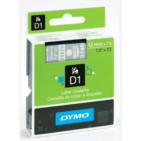 Taśma 12mm/7m biała/przeźroczysta. 45020 DYMO S0720600 Taśma 12mm/7m biała/przeźroczysta. 45020 DYMO S0720600