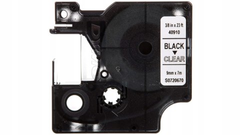 Taśma 9mm/7m czarny /przez. 40910 DYMO S0720670 Taśma 9mm/7m czarny /przez. 40910 DYMO S0720670