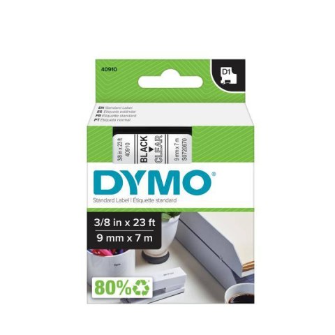 Taśma 9mm/7m czarny /przez. 40910 DYMO S0720670 Taśma 9mm/7m czarny /przez. 40910 DYMO S0720670