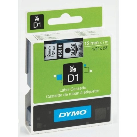 Taśma DYMO D1 12mm czarny/przezroczysta 45010 S0720500 Taśma DYMO D1 12mm czarny/przezroczysta 45010 S0720500