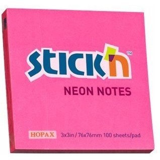 Bloczek STICK"N 76x76mm ciemnoróżowy neonowy 100k 21165 STICK"N Bloczek STICK"N 76x76mm ciemnoróżowy neonowy 100k 21165 STICK"N