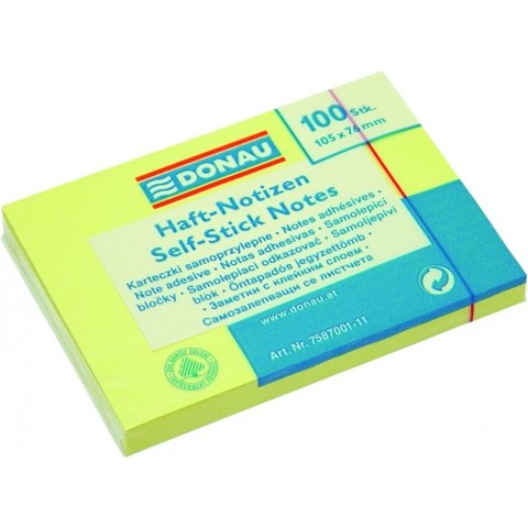 Bloczek samoprzylepny 105x76mm 100k żółty DONAU (7587001-11) Bloczek samoprzylepny 105x76mm 100k żółty DONAU (7587001-11)