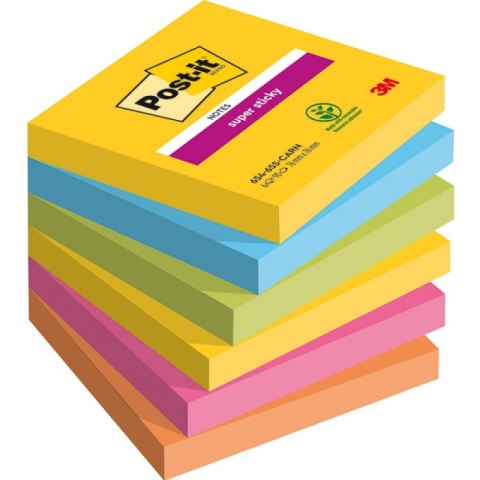 Bloczek samoprzylepny 76x76mm 90k mix kolorów (6szt) CARNIVAL POST-IT Super Sticky 3M Bloczek samoprzylepny 76x76mm 90k mix kolorów (6szt) CARNIVAL POST-IT Super Sticky 3M