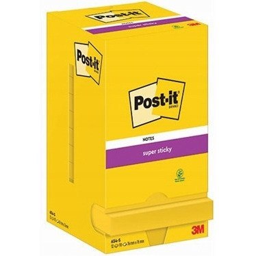 Bloczek samoprzylepny 76x76mm 90k żółty (12szt) SUPER STICKY POST-IT 654-S 3M Bloczek samoprzylepny 76x76mm 90k żółty (12szt) SUPER STICKY POST-IT 654-S 3M