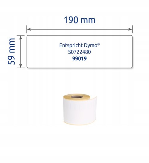 Etykiety kryjące na segregatory w rolce 110 etyk. 59 x 190 mm, trwałe, białe AS0722480 Avery Zweckfo Etykiety kryjące na segregatory w rolce 110 etyk. 59 x 190 mm, trwałe, białe AS0722480 Avery Zweckfo