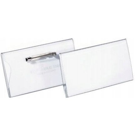 Identyfikator 40x75 mm z agrafką Przezroczyst y 860119 DURABLE Identyfikator 40x75 mm z agrafką Przezroczyst y 860119 DURABLE