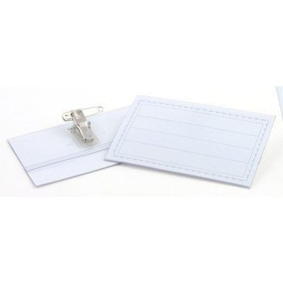 Identyfikator z klipsem i agrafką 90x55mm GR-50 do identyfikacji pracowniczej 130-1063 GRAND