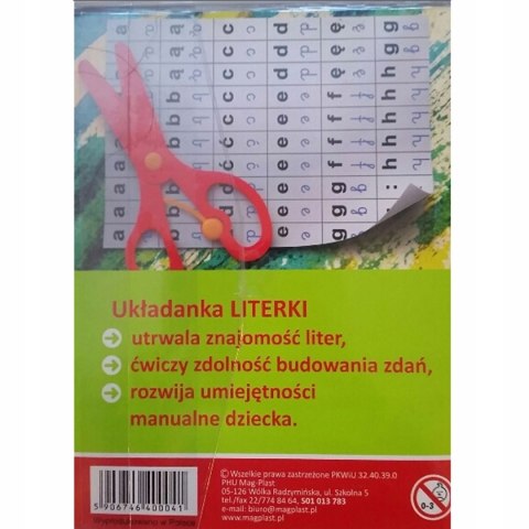 Literki UKŁADANKA klasa 0-2 MAG PLAST Literki UKŁADANKA klasa 0-2 MAG PLAST