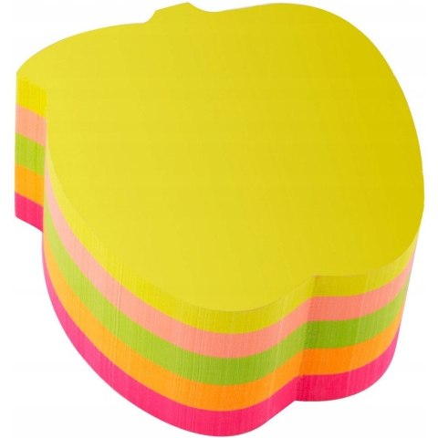 Bloczek samoprzylepny 70x70mm 400k neonowy 5 kolorów JABŁKO (110514) D.RECT Bloczek samoprzylepny 70x70mm 400k neonowy 5 kolorów JABŁKO (110514) D.RECT