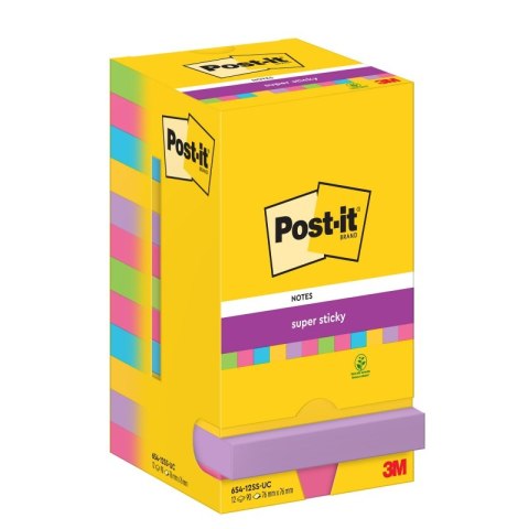 Bloczek samoprzylepny 76x76mm 90k mix kolorów (12szt) Super Sticky POST-IT 4064035065683 Bloczek samoprzylepny 76x76mm 90k mix kolorów (12szt) Super Sticky POST-IT 4064035065683