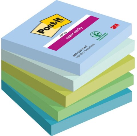 Bloczek samoprzylepny 76x76mm 90k mix kolorów (5szt) POST-IT Super Sticky OASIS Bloczek samoprzylepny 76x76mm 90k mix kolorów (5szt) POST-IT Super Sticky OASIS