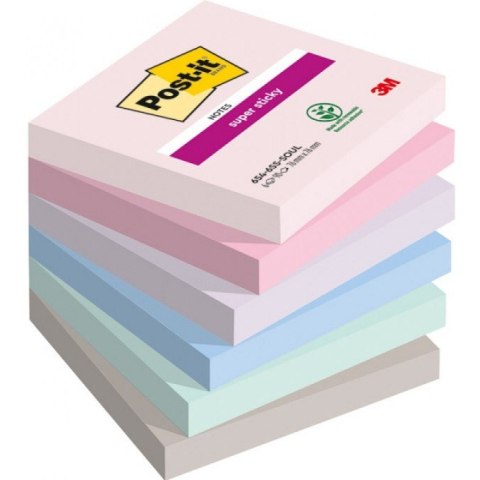 Bloczek samoprzylepny 76x76mm 90k mix kolorów (6szt) POST-IT Super Sticky SOULFUL Bloczek samoprzylepny 76x76mm 90k mix kolorów (6szt) POST-IT Super Sticky SOULFUL