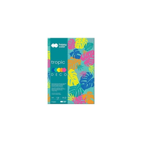Blok DECO TROPIC A4 20k 170g 5 kolorów HA 3817 2030 HAPPY COLOR Blok DECO TROPIC A4 20k 170g 5 kolorów HA 3817 2030 HAPPY COLOR