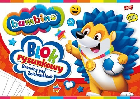 Blok rysunkowy szkolny A4 biały 20 kartek 80g BAMBINO Blok rysunkowy szkolny A4 biały 20 kartek 80g BAMBINO