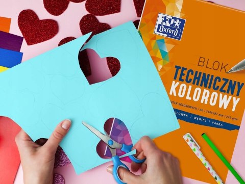 Blok techniczny szkolny A3 kolorowy 10 kartek 225g 400093234 OXFORD Blok techniczny szkolny A3 kolorowy 10 kartek 225g 400093234 OXFORD
