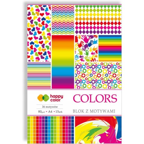 Blok z motywami A4 15k COLORS 27 motywów HA 3808 2030-C HAPPY COLOR Blok z motywami A4 15k COLORS 27 motywów HA 3808 2030-C HAPPY COLOR