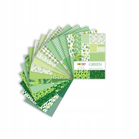 Blok z motywami A4 15k GREEN 30 motywów HA3808 2030-G HAPPY COLOR Blok z motywami A4 15k GREEN 30 motywów HA3808 2030-G HAPPY COLOR