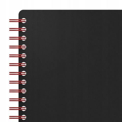 Kołonotatnik A5 70k linie PP OXFORD BlacknRed 400047655 Kołonotatnik A5 70k linie PP OXFORD BlacknRed 400047655