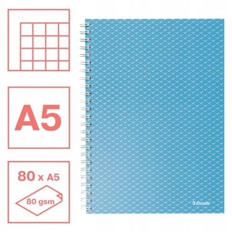 Kołonotatnik Colour`Breeze A5 w kratkę niebieski 628466 ESSELTE Kołonotatnik Colour`Breeze A5 w kratkę niebieski 628466 ESSELTE
