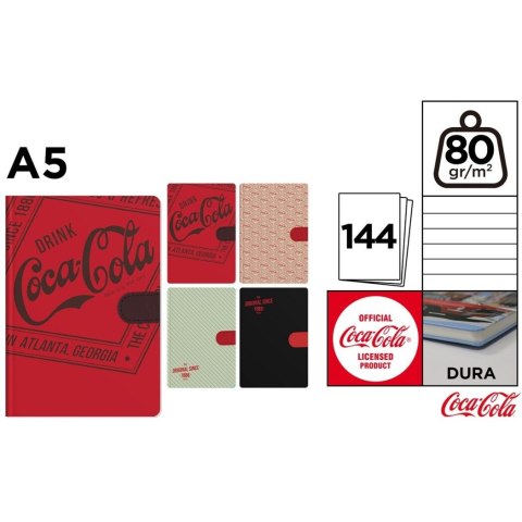 Notatnik A5 144k. linia logo COCA-COLA mix wzorów CC023 MP Poland Notatnik A5 144k. linia logo COCA-COLA mix wzorów CC023 MP Poland
