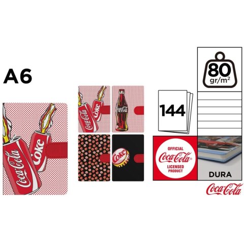 Notatnik A6 144k. linia napoje COCA-COLA mix wzorów CC021 MP Poland Notatnik A6 144k. linia napoje COCA-COLA mix wzorów CC021 MP Poland