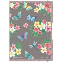 Notatnik Flex A4 80 kartek w kratkę i linie Notes Ladylike Butterflies 50044337 HERLITZ