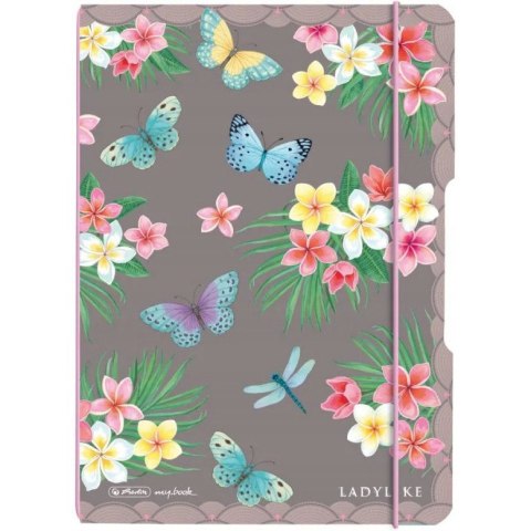 Notatnik Flex A5 40 kartek w kropki Notes Ladylike Butterflies 50044290 HERLITZ