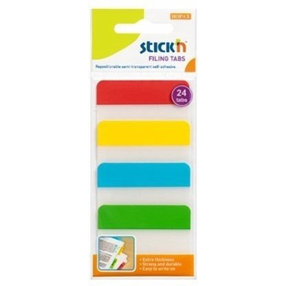 Przekładki indeksujące przeźroczyste 38x51mm 4 kolory 21608 STICK'N Przekładki indeksujące przeźroczyste 38x51mm 4 kolory 21608 STICK'N
