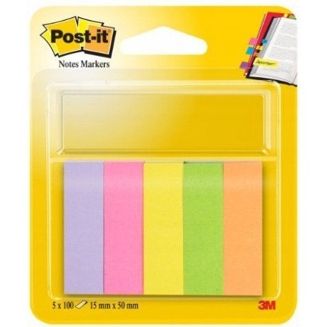 Zakładki indeksujące 15x50mm 100k mix kolorów (5szt) POST-IT 670 UU009543362 3M Zakładki indeksujące 15x50mm 100k mix kolorów (5szt) POST-IT 670 UU009543362 3M