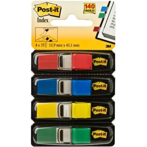 Zakładki indeksujące POST-IT 12x43mm 683-4 4x35szt 3M 70071353570 Zakładki indeksujące POST-IT 12x43mm 683-4 4x35szt 3M 70071353570