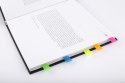 Zakładki indeksujące 45x12mm D.RECT 5x25 sztuk do organizacji dokumentów 009354