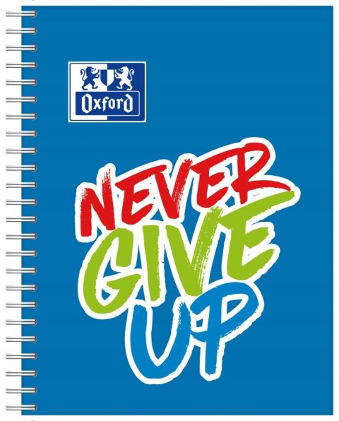 Kołozeszyt A4+ 80k kratka NEVER GIVE UP 400115106 OXFORD Kołozeszyt A4+ 80k kratka NEVER GIVE UP 400115106 OXFORD