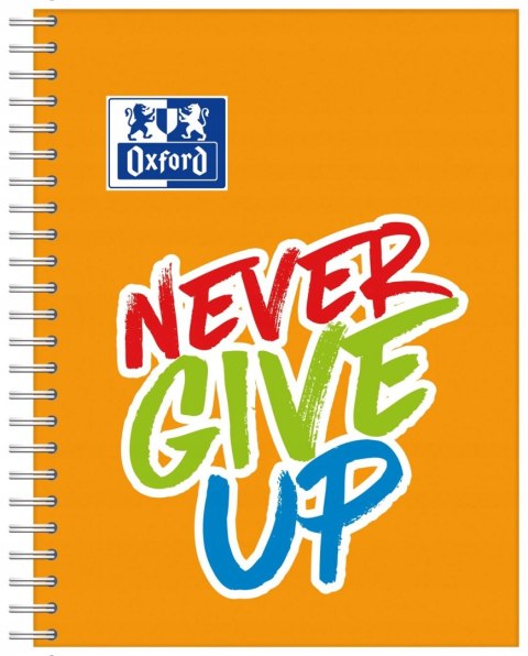 Kołozeszyt A4+ 80k kratka NEVER GIVE UP 400115106 OXFORD Kołozeszyt A4+ 80k kratka NEVER GIVE UP 400115106 OXFORD