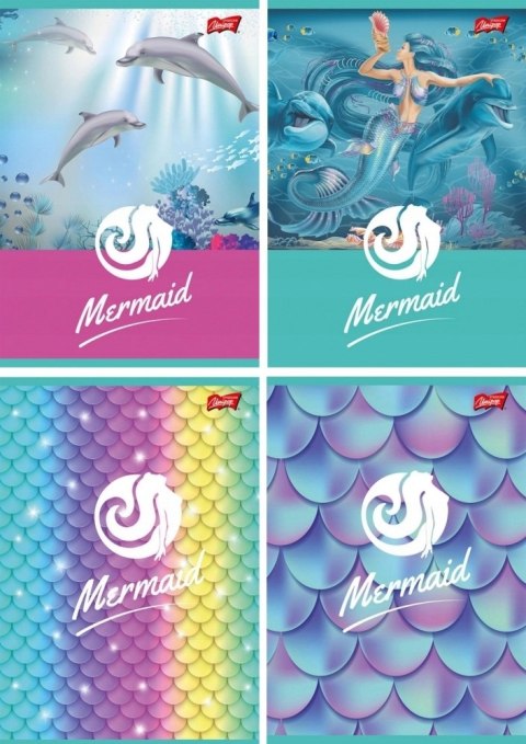 Zeszyt A5 16k kratka laminowany MERMAID UNIPAP Zeszyt A5 16k kratka laminowany MERMAID UNIPAP