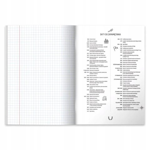 Zeszyt szkolny przedmiotowy A5 60 kartek w kratkę 70g HISTORIA 400197995 HERLITZ