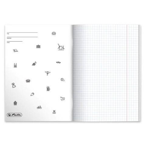 Zeszyt szkolny przedmiotowy A5 60 kartek w kratkę 70g JĘZYK NIEMIECKI 9577396 HERLITZ Zeszyt szkolny przedmiotowy A5 60 kartek w kratkę 70g JĘZYK NIEMIECKI 9577396 HERLITZ