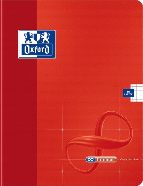 Zeszyt A5 60k kratka margines 90g INFINIUM 400026700 OXFORD Zeszyt A5 60k kratka margines 90g INFINIUM 400026700 OXFORD